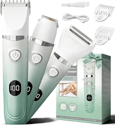 Ladyshave - Ladyshaves voor vrouwen - 3-in-1 bikinitrimmer - Pijnloos - Waterdicht - Nat/Droog - Draadloze USB-C scheerapparaat - Geschikt voor bikinilijn, oksels, benen, armen, lichaam en gezicht
