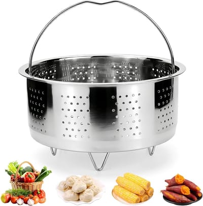 Stainless Steel Stoominzet voor Pannen 17.5 cm - Ideaal voor Groenten, Fruit en Eieren Stomen