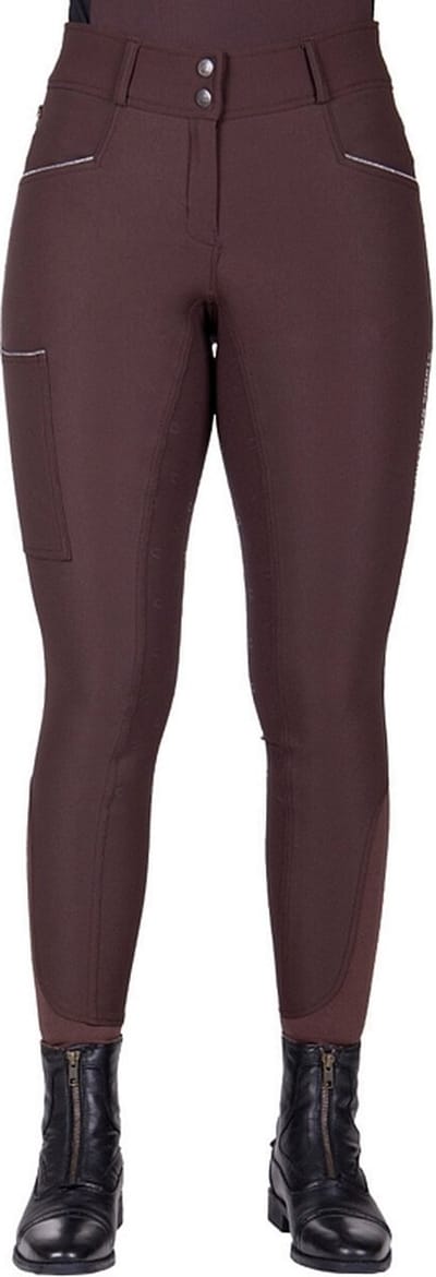 QHP Rijbroek Julin Full Grip Coffee - 40
