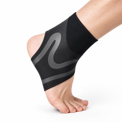 BOTC Enkelbandage - 2 stuks Linker voet + Rechter voet - Hoogwaardig kwaliteit - Enkelbrace universeel - Enkelbrace sport - Elastisch - Zwart