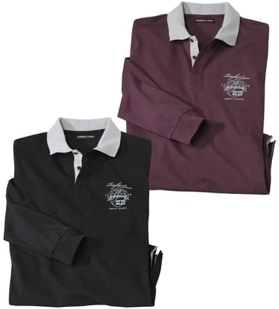 ATLAS FOR MEN - Set van 2 polo’s Expedition - Heren - Verkrijgbaar in grote maten - 4XL