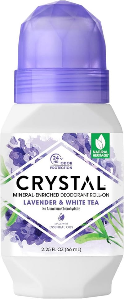 Crystal - Mineral-Enriched Deodorant Roll-On - Lavender & White Tea - 66 ml