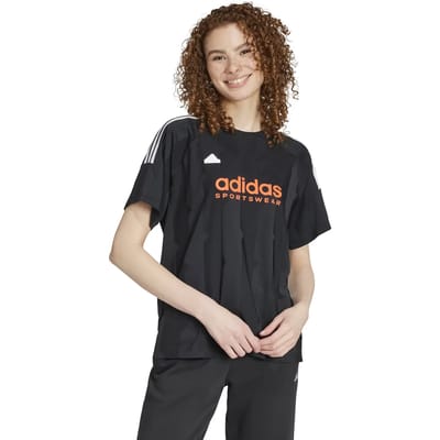 Adidas Tiro Q3 Boyfriend T-shirt Met Korte Mouwen Zwart S Vrouw