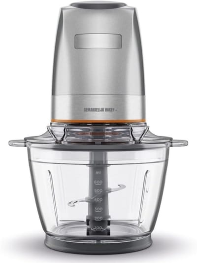 QORA® Hakmolen elektrisch - Hakmolen - Zilver - 20cm x 18cm x 26cm