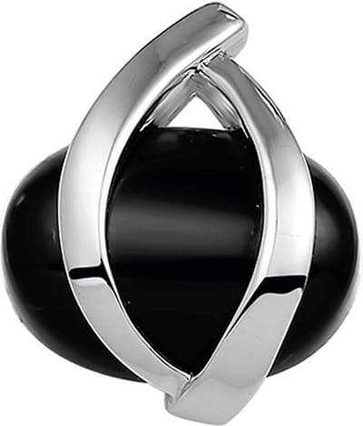 The Jewelry Collection Hanger Onyx - Zilver