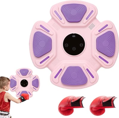 Slimme Muziek Boksmachine - Reactie Fitness - Coördinatie Verbeteren - Adaptieve Muziekweergave - 32 cm Breed - Paars