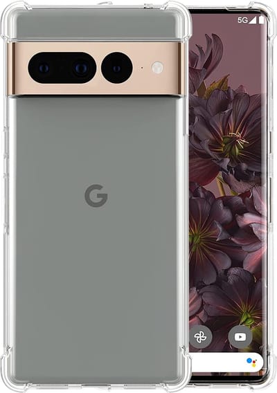 Hoesje geschikt voor Google Pixel 7 - Anti Shock Proof Siliconen Back Cover Case Hoes Transparant