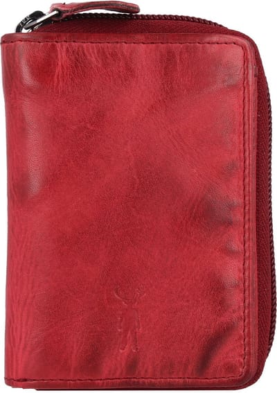 Jack Kinsky Nelson Portemonnee RFID Leer 11 cm - Jongens - Staand formaat - rot