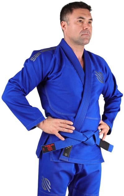 Sanabul Essential Lichtgewicht Braziliaanse Jiu Jitsu Gi - Voorgekrompen katoen - IBJJF goedgekeurd - Blauw - maat A1
