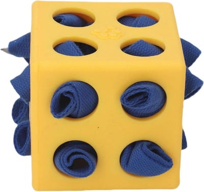 Hondensnuffelbal - Interactief puzzelspeelgoed - Mentale stimulatie hond - Vertraagt eetgedrag - 12 x 12 x 12 cm - Geel