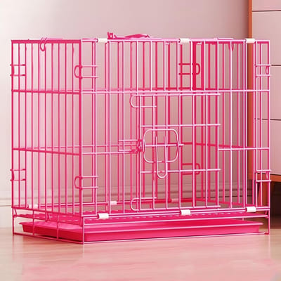 Hondenbench - Dierenren Opvouwbaar - Veilige Rustplek - Met Uitslaand Dakraam - 61x42x50cm