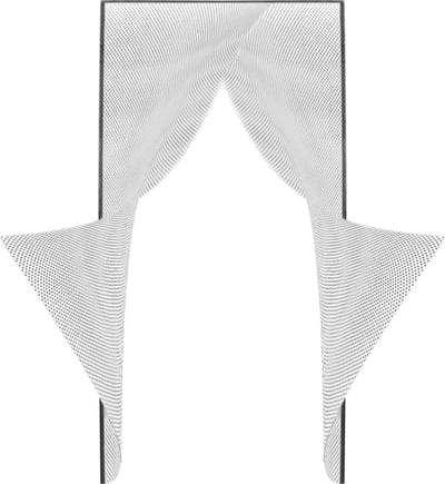 PrimeMatik - Klamboe voor deur 2 stuks van 75 x 220 cm