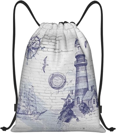 Trekkoord Zakken - Sport Tassen - Gym en Reizen - Waterdicht Polyester - Bulk Verpakking - Zon Reflectie Print