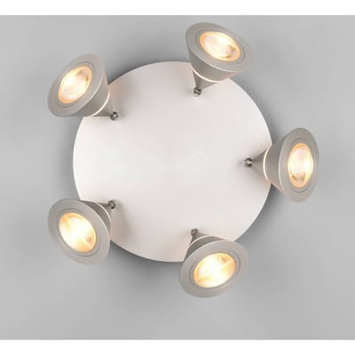 Trio Lighting LED plafondspot Romeo, Ø 30 cm, nikkelkleurig, 5-lamps.