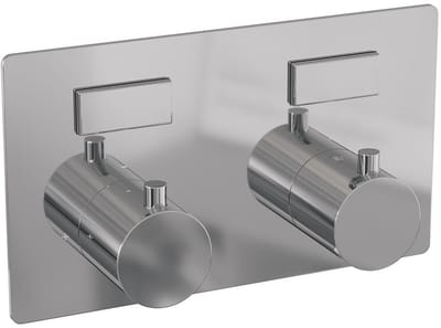 Brauer Chrome Edition 2-weg inbouwthermostaat met drukknoppen met in- en afbouwdelen chroom