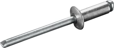 GOEBEL® - 1000 x Blindklinknagels (Ø x L) 2,4 x 12 mm - Alu Aluminium AlMG 2,5 / Staal verzinkt - Vlakke kop - STANDARD - 7070124120 - ISO15977 - Popnagel