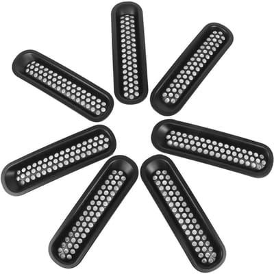 7 pièces ABS Extérieur Grilles Avant Grille Mesh Convient Pour Jeep Wrangler 2007 2018 Noir black