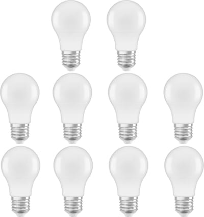 10 stuks | OP=OP Ledvance LED lamp 4.9W 470lm 2700K Mat Niet-Dimbaar A55 | E27 | Extra Warm Wit | 4.9 watt | 10.000 Branduren