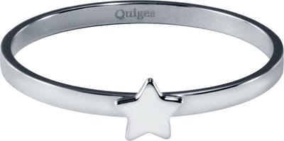 Quiges Stapelring Dames - Vulring Ster - RVS Zilverkleurig - Maat 19 - Hoogte 2mm