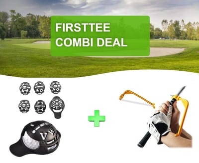 Firsttee - COMBI DEAL - EXTRA VOORDEEL - Balmarker 6 in 1 & Swing Guide - Golf - Golfballen - Putten - Verbeter je golf swing - Swingtrainer - Golf accessoires - Trainingsmaterialen - Cadeau - Golf sport - Training - Balmarker - Marker - Balstempel