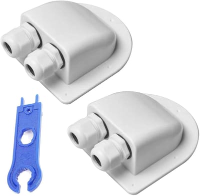 Dailygoods- Kabeldoorvoer Waterdicht IP68 - Zonne-energie Kabeldoorvoer - Dakdoorvoer ABS - Dubbele Kabeldoorvoer - 1000V Sleutel - UV-bestendig en Corrosiebestendig