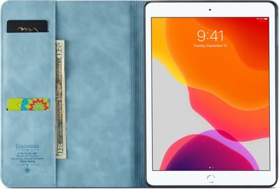 CaseMania Bookcase hoesje geschikt voor Apple iPad Pro 9.7 - Effen Aqua - Kunstleer