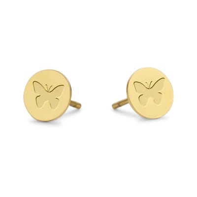 CO88 Collection Sense 8CE-70143 Stalen oorbellen - vlinder - 6mm - Goudkleurig