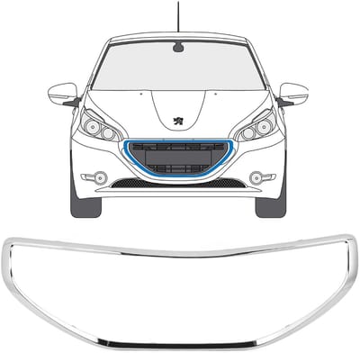 Frame van de grille voor Peugeot 208 2012-2015