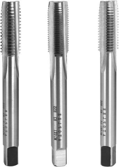 Schroefdraad Tappen - Metaalbewerking Gereedschap - Metaal Bewerken - HSS 6542 Materiaal - M10 3 Stuks - Zilverkleurig