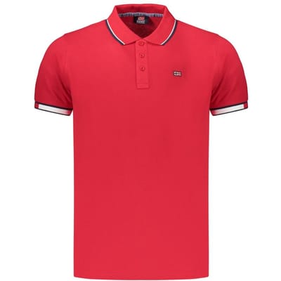 Noorwegen 1963 Rosso Katoenen Heren Polo