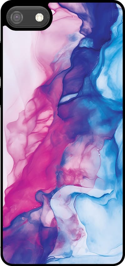 Smartphonica Telefoonhoesje Geschikt voor Huawei Y5 (2018) met Roze Blauw Marmer Opdruk - TPU Backcover Case Rose Blue Marble Design geschikt voor Huawei Y5 (2018)