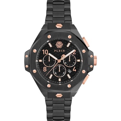 Philipp Plein Plein Chrono Royal PWPRA0424 Horloge - Staal - Zwart - Ø 46 mm