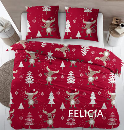 Dekbedovertrek - Lekker Snoozen - Flanel - Felicia - Lits-jumeaux (240 x 200/220 cm)