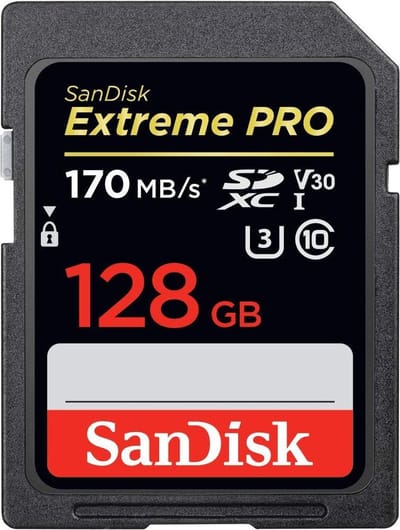 SanDisk Extreme Pro SDXC - Geheugenkaart - 128GB - V30 U3 UHS-I - 170MB/s
