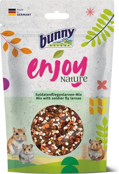 Soldaatvlieglarven Snack BUNNY NATURE - Natuurlijke Snack voor Knaagdieren - 40gr Eiwitrijke Voeding