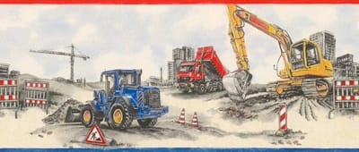 Rasch Kids & Teens voertuigen behangrand 293609
