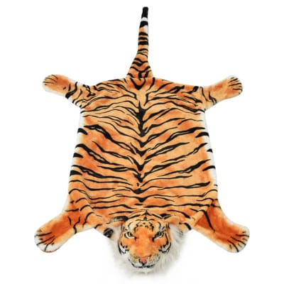 vidaXL - Tijgervloerkleed - pluche - 144 - cm - bruin
