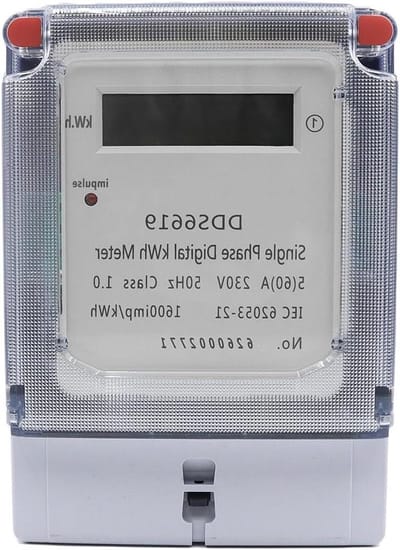 Digitale kWh-meter - Stroommeter - Energiebeheer - Wandmontage - 60A - Wit