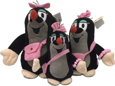 Little Mole set van 3 stuks 30 cm 25 cm en 20 cm pluche de kleine mol vrouwmol DE AVONTUREN VAN HET MOLLETJE