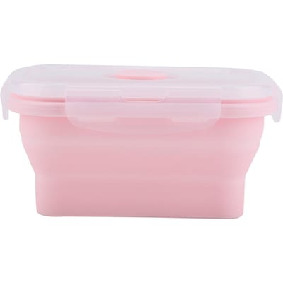 Draagbare Siliconen Lunchbox Opvouwbaar Magnetronbestendig Lunchtrommel Voedselcontainer 500ml