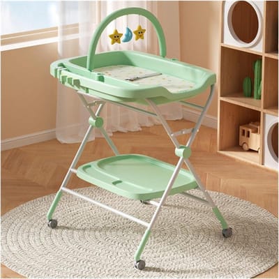 Draagbare Verschoontafel - Babyverzorgingstafel Luiertafel - Babyverzorging Thuis - Alles-in-één Opvouwbaar - Compact Ontwerp - Groen