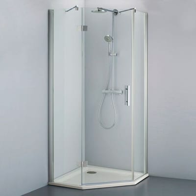 Steinkamp Lifestyle pentagonal shower 3-piece 100 x 100 cm stop left incl. easypearl EHSTFE100L