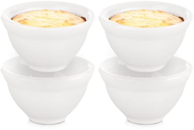 Snackkommen Keramiek 6 cm, 40 ml 4 stuks - Snackkom - Dipschalen - Set - Kleine Komen voor Dipsauzen en Snacks
