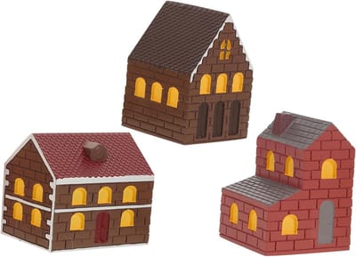 Miniatuur Huisjes - Kleine Gebouwen - Tuin Decoratie - Japanse Stijl - 3 Stuks Set - Multicolor