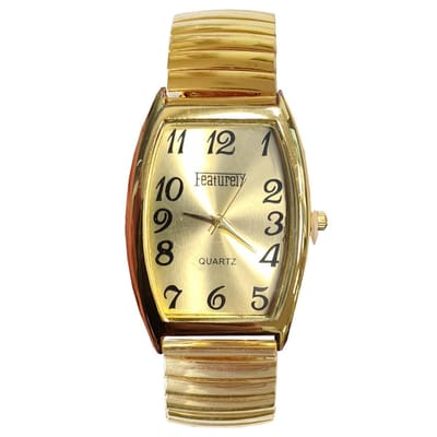 Fako® - Horloge - Rekband - Featurely - 31x44mm - Goudkleurig - Goud