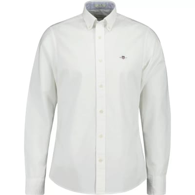 Gant 3230115 Overhemd Met Lange Mouwen Wit S Man