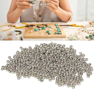 500 Stuks 2mm Crimp Beads voor Earring, Ketting en Hanger DIY Sieraden Maken - Wit Spacer Stopper Kralen
