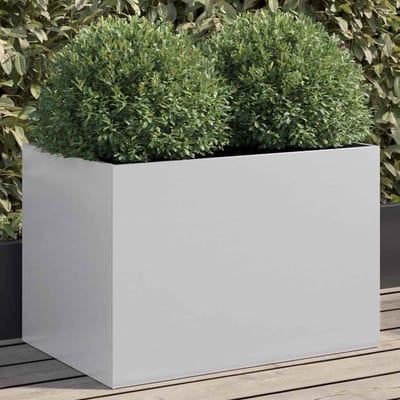 vidaXL - Plantenbak - 62x40x39 - cm - gegalvaniseerd - staal - zilverkleurig