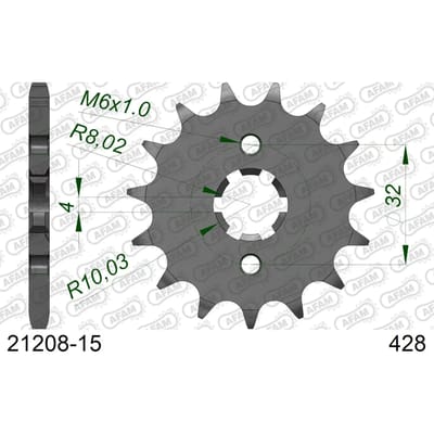 Tandwiel Afam 428 15 dents