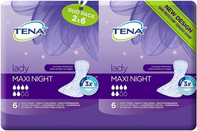 Inlegkruisjes Nacht - Damesverbanden Absorberend - Bescherming 's nachts - 3x bescherming - Maxi formaat - Wit